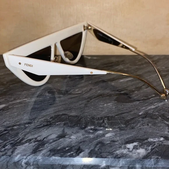 FENDI DeFender White Sunglasses - Picture 5 of 8
